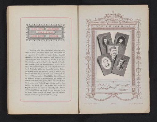 Composition of five photographs of French artists