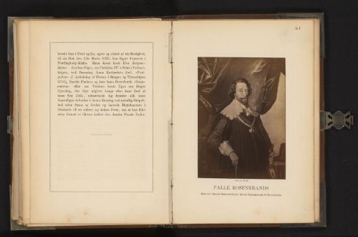 Photographic reproduction of a painting, depicting a portrait of Palle Rosenkrantz