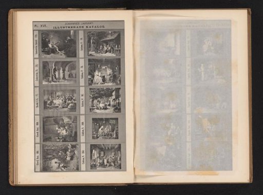Photographic reproduction of ten paintings, mainly genre scenes