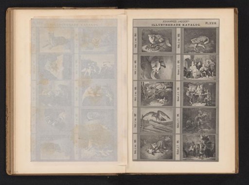 Photographic reproduction of ten paintings of animals and historical scenes