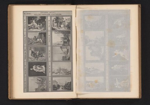 Photographic reproduction of nine paintings and one sculpture