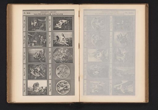 Photographic reproduction of ten paintings, mainly mythological scenes