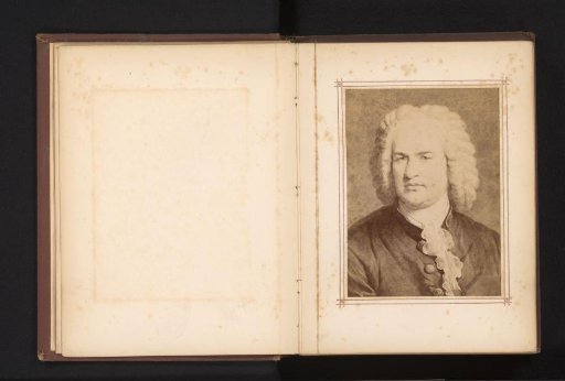 Photographic reproduction of a portrait of Johann Sebastian Bach by Carl Jaeger