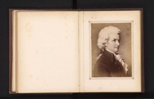 Photographic reproduction of a portrait of Wolfgang Amadeus Mozart by Carl Jaeger