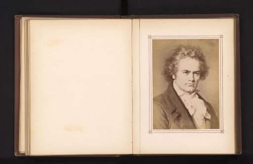Photographic reproduction of a portrait of Ludwig van Beethoven by Carl Jaeger