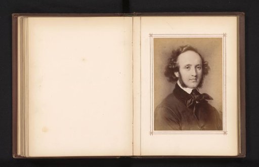 Photographic Reproduction of a Portrait of Felix Mendelssohn Bartholdy by Carl Jaeger