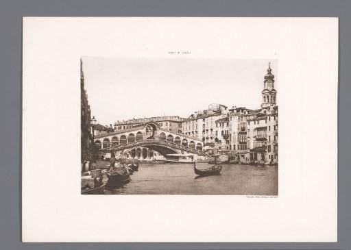 View of the Rialto Bridge over the Grand Canal in Venice