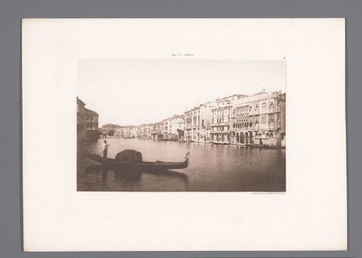 View of the Grand Canal in Venice with a gondola