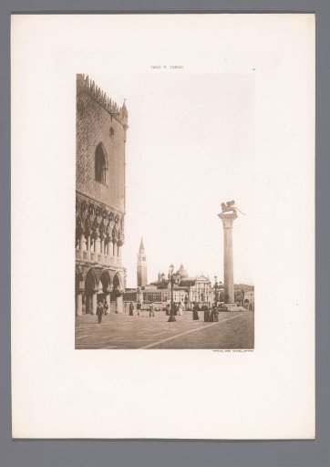 View of St. Mark's Square in Venice with the Column of St. Mark in the center