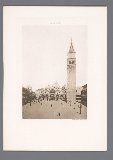 View of St. Mark's Square in Venice with St. Mark's Basilica and the Campanile