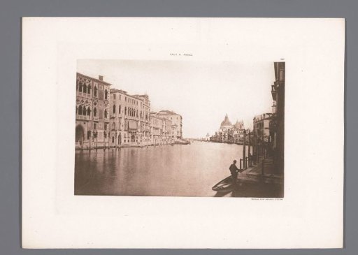 View over the Grand Canal with the Santa Maria della Salute in the distance in Venice