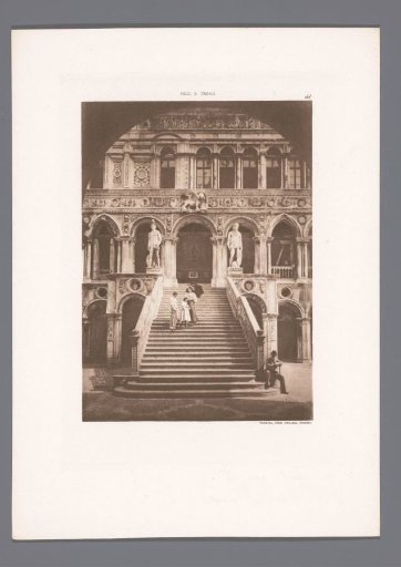 View of the Scala dei Giganti in the courtyard of the Doge's Palace in Venice
