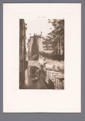 View of a canal in Venice with a gondola