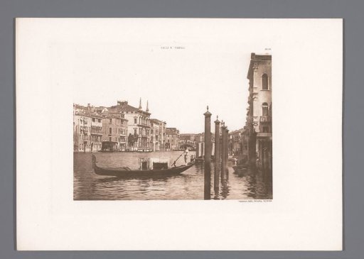 View of the Grand Canal in Venice with a gondola
