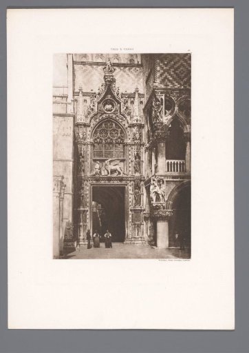 View of the Porta della Carta of the Doge's Palace in Venice