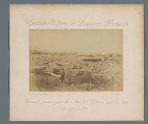Remains of a bridge over the Rio Movene in Mozambique