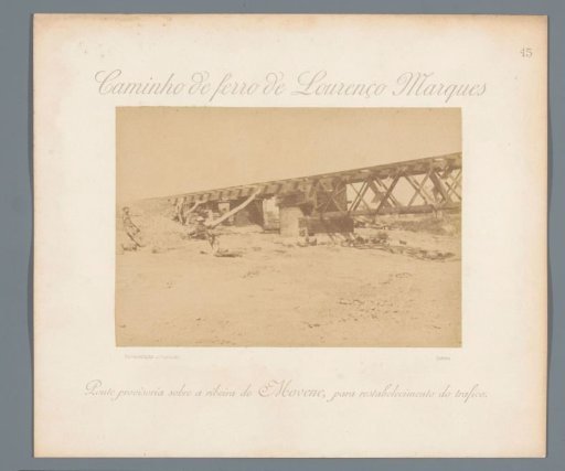 Temporary bridge over the Rio Movene in Mozambique
