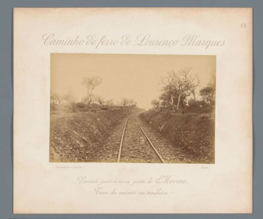 Railway track near the bridge over the Rio Movene in Mozambique