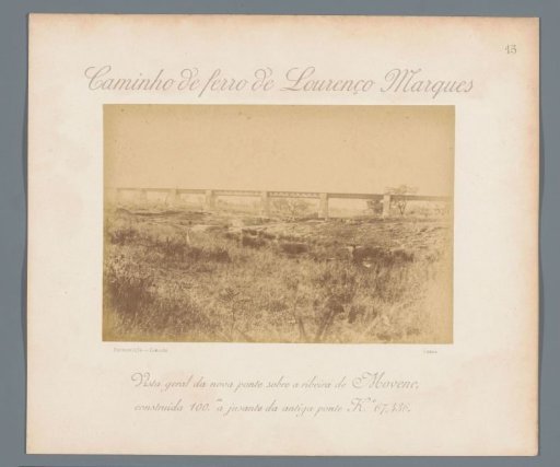 View of a railway bridge over the Rio Movene in Mozambique