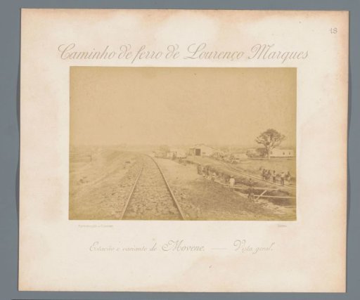View of railway tracks and their construction at Movene in Mozambique