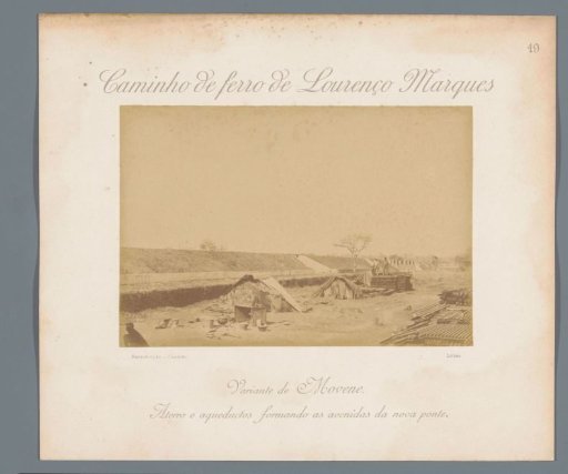 Construction of railway tracks and a railway bridge at Movene in Mozambique
