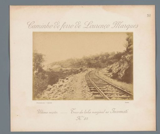 Railway track in Mozambique, possibly along the bank of the Rio Incomati