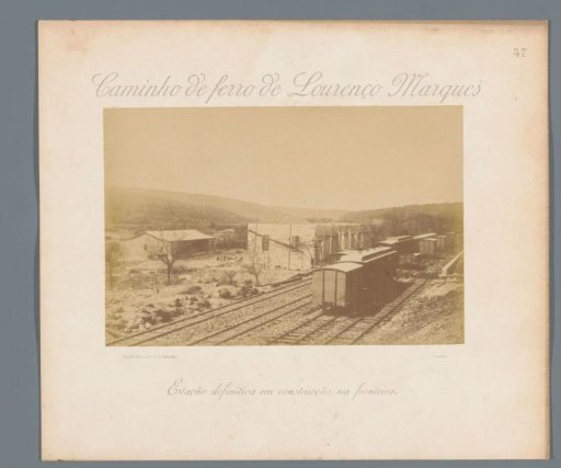 Railway station at the Mozambique border under construction