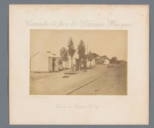 Railway station in Mozambique, probably at Pessene
