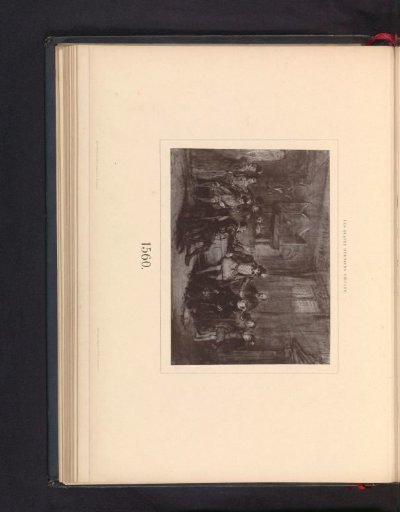 Photographic reproduction of a drawing depicting nobles in an interior