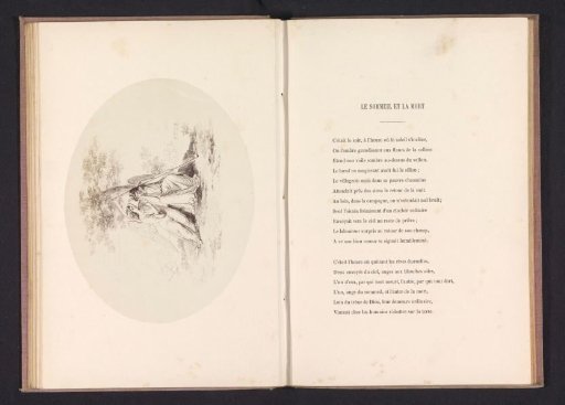 Photographic reproduction of a drawing, representing Sleep and Death