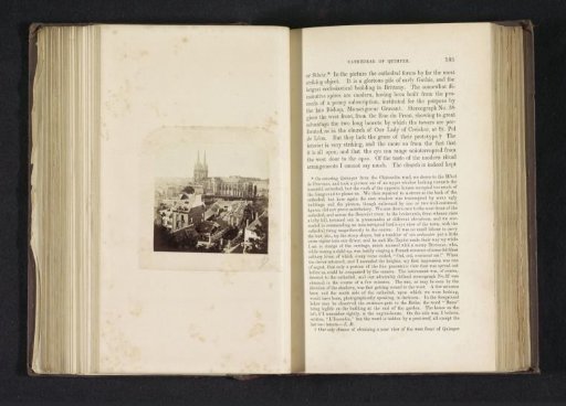 View of the city and cathedral of Quimper