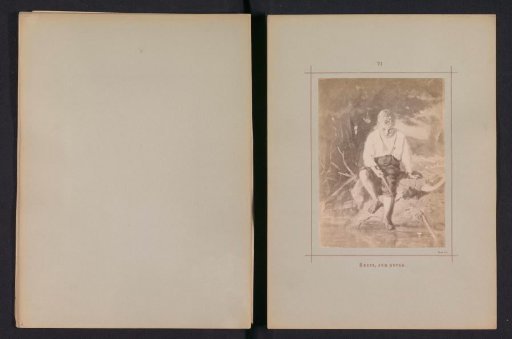 Photographic reproduction of a painting by Karl Emanuel Jansson, depicting a boy with a fishing rod by the water