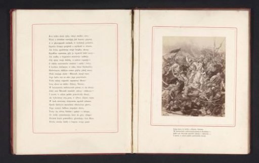 Photographic reproduction of a painting depicting a battle between presumably the Poles and the Tatars
