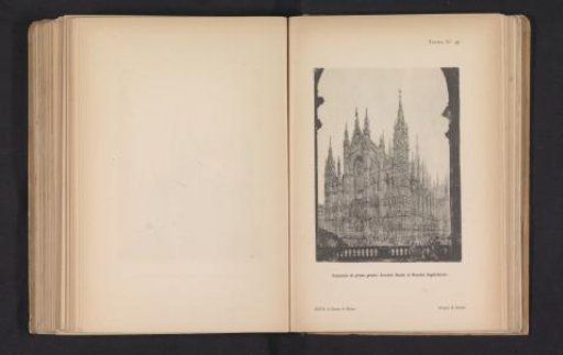 Photographic reproduction of a design drawing for the façade of the Duomo of Milan by Daniel Brade