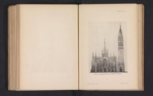 Photographic reproduction of a design drawing for the façade of the Milan Cathedral by Paolo Cesa Bianchi