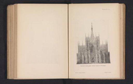 Photographic reproduction of a design drawing for the façade of the Milan Cathedral by Teodoro Ciaghin