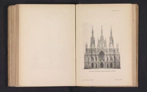 Photographic reproduction of a design drawing for the façade of the Milan Cathedral by Édouard Deperthes