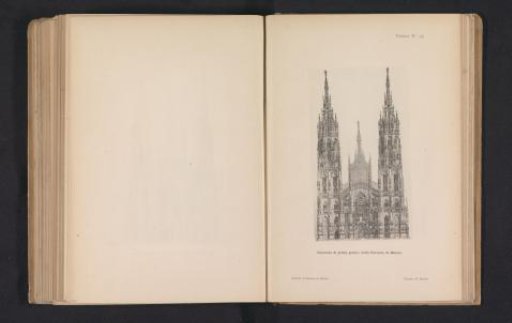 Photographic reproduction of a design drawing for the façade of the Milan Cathedral by Carlo Ferrario