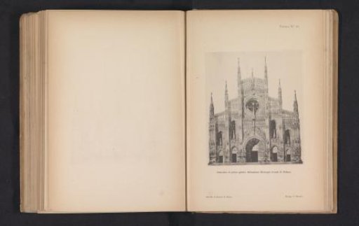 Photographic reproduction of a design drawing for the façade of the Milan Cathedral by Sebastiano Giuseppe Locati