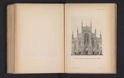 Photographic reproduction of a design drawing for the façade of the Milan Cathedral by Sebastiano Giuseppe Locati