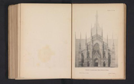 Photographic reproduction of a design drawing for the façade of the Milan Cathedral by Enrico Nordio
