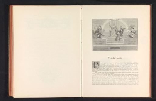 Photographic reproduction of a drawing depicting a diploma of the Prague art exhibition of 1891