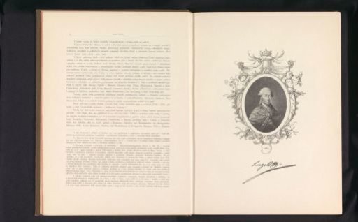 Photographic reproduction of a drawing depicting a portrait of Emperor Leopold II