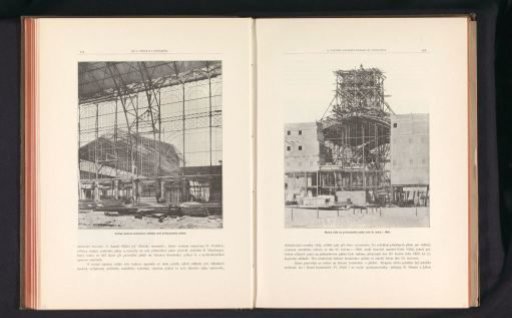 Interior of the Industrial Palace under construction in Prague
