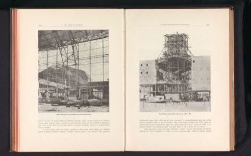 Construction of the Industrial Palace under construction in Prague