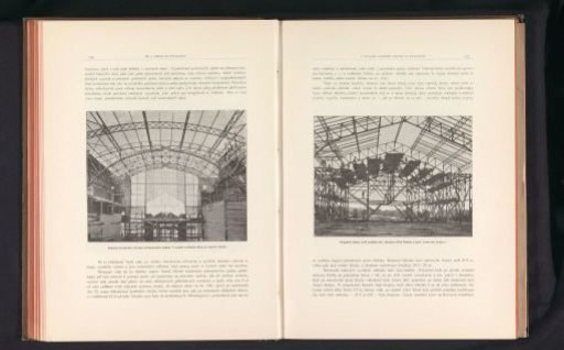 Interior of the Industrial Palace under construction in Prague