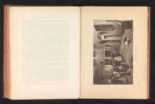 Photographic reproduction of a painting depicting villagers finding the corpse of a murdered woman on the street