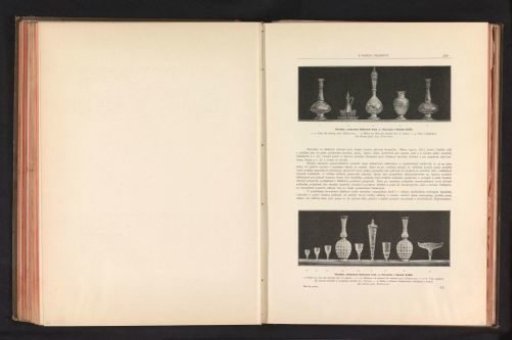 Two displays of glassware