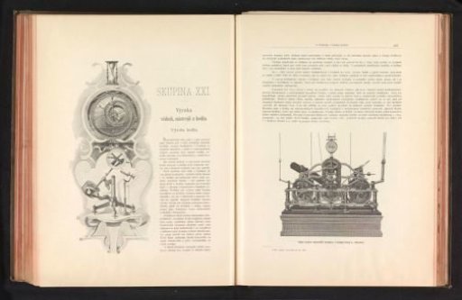 Photographic reproduction of a drawing depicting a clock