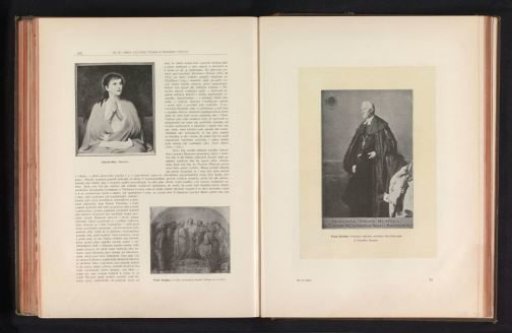 Two photographic reproductions of a painting and a drawing, depicting Mary and Christ with followers